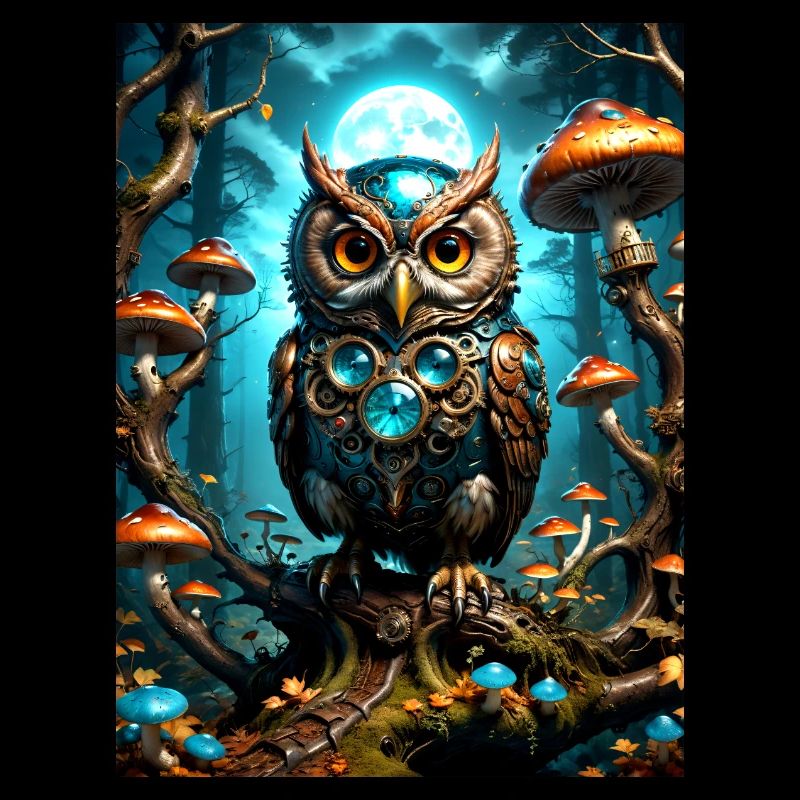 Eulen | Steampunk Mechanische Eule 01