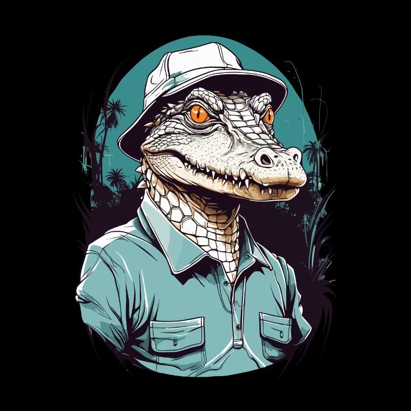 Crocodile Golfer Golfer Design