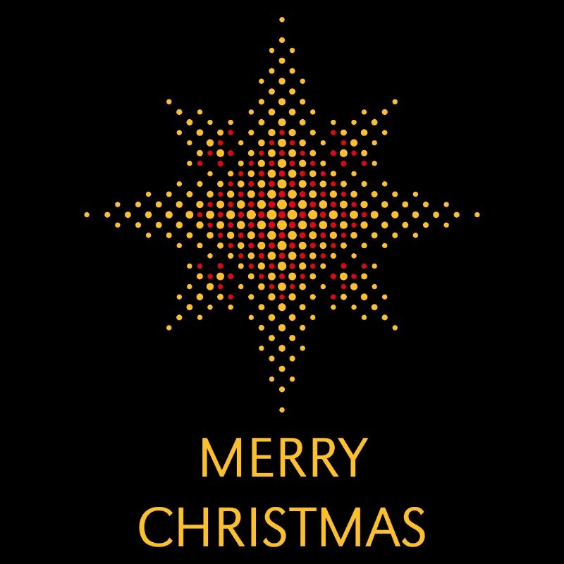 Joyeux Noël (Points de Noël étoiles / Or)