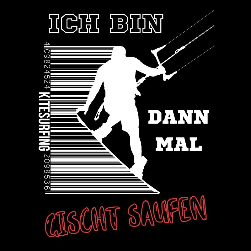 Kitesurf barcode design with twist, German
