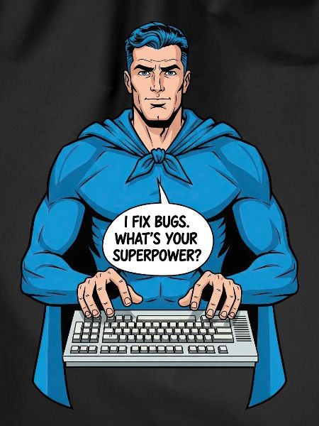 Superhero: I fix bugs!