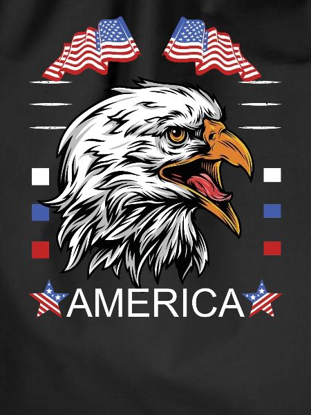 Amerikanischer Adler mit Flaggenmotiv