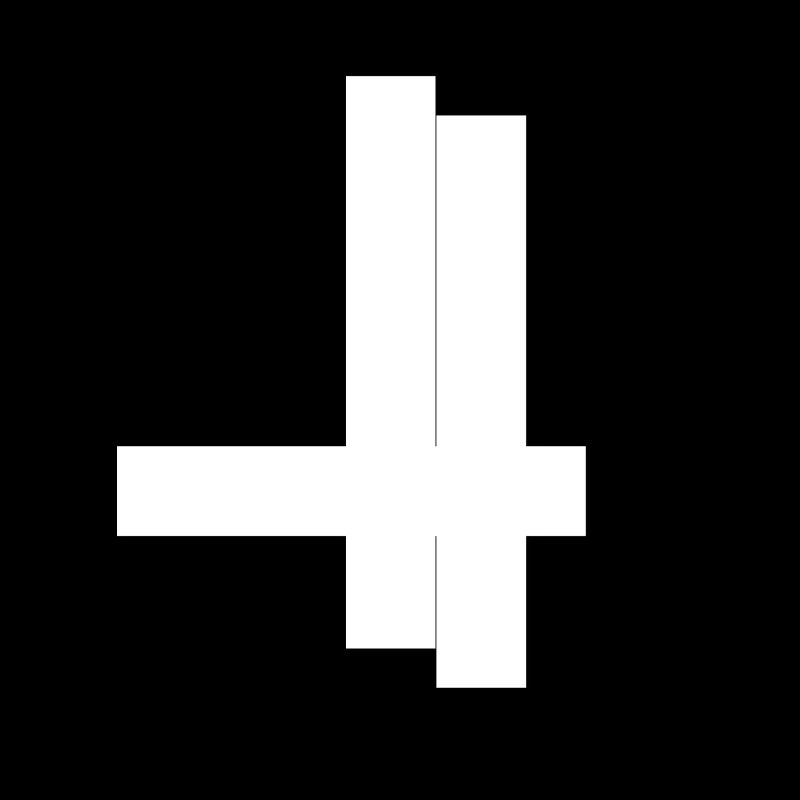 Minimalist Cross Shape Graphic