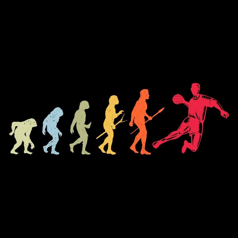 Handball Handballer Evolution Retro Vintage