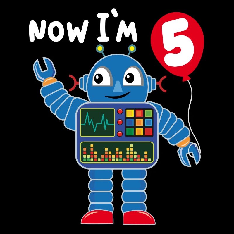 Robot fifth 5th birthday