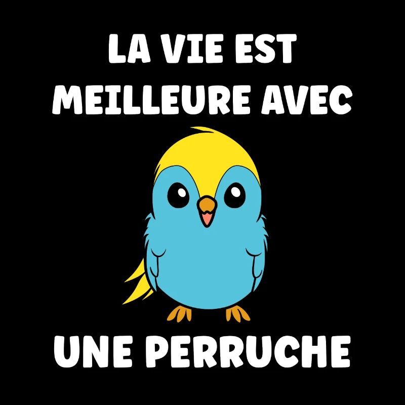 Oiseaux perruches humour petite perruche