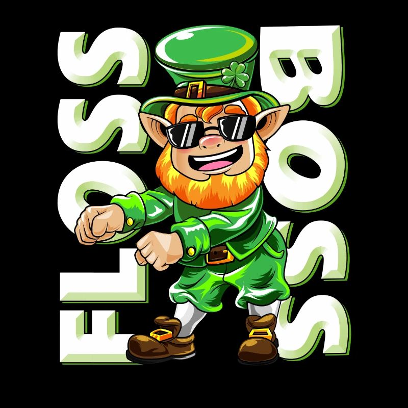 Floss Boss Kobold tanzen St Patricks Day Geschenk