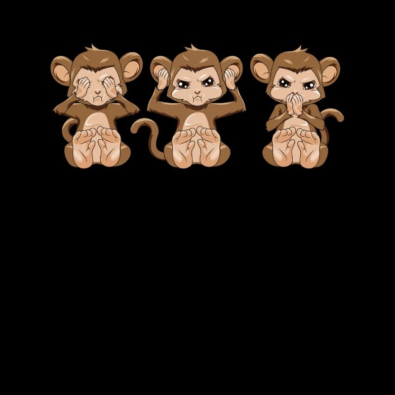 3 monkeys see nothing hear say monkey gift