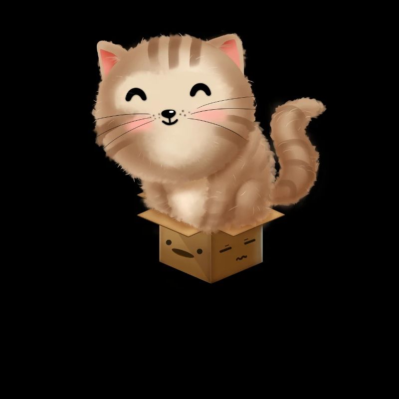 Kitten in the box cat cat lover gift