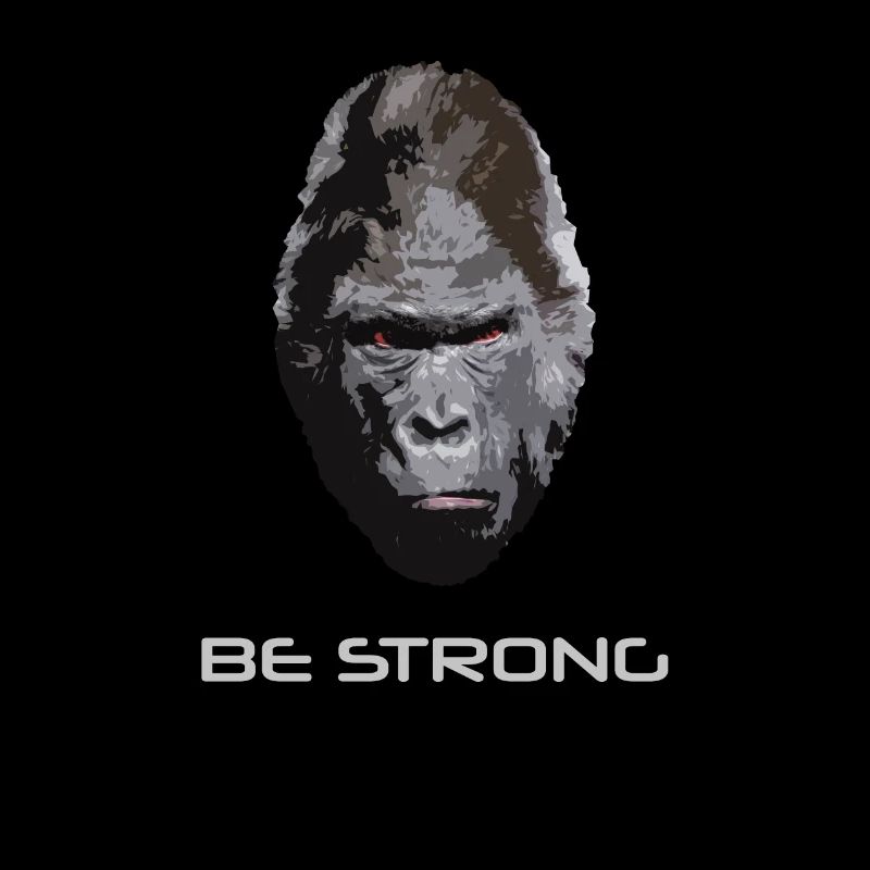Cool, evil-looking gorilla - BE STRONG