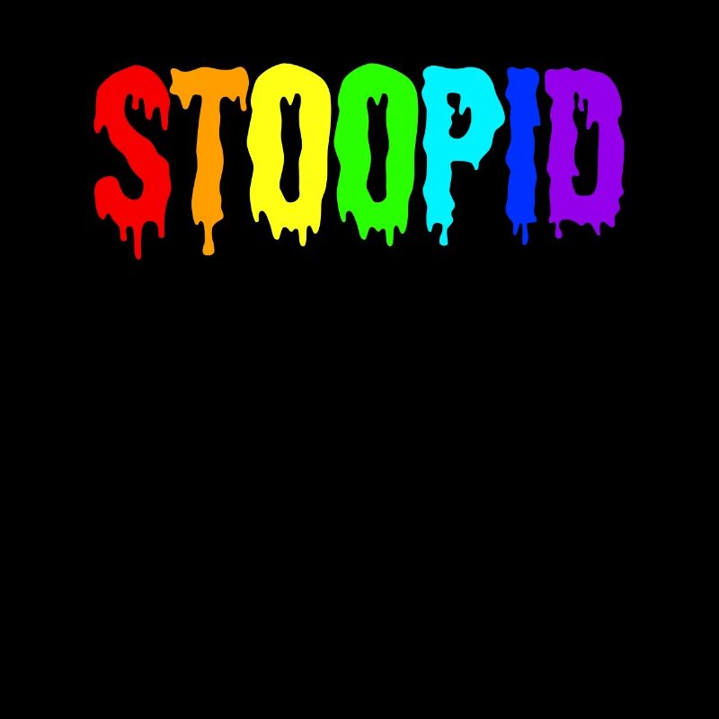 Stoopid Dripy Rainbow Dripin Letter Streetwear