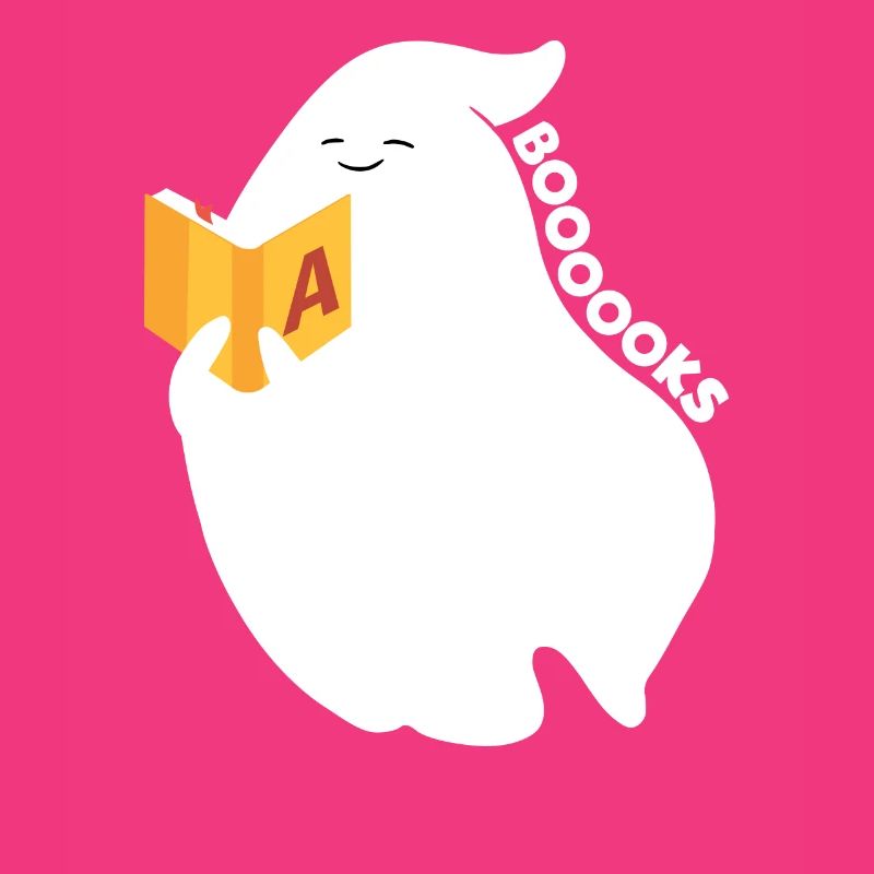 Ghost Halloween Bookworm Ghost Reading Boooooks