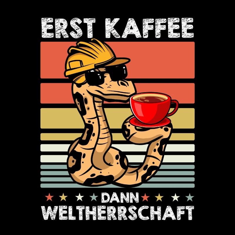 Boa Constrictor Schlange Sonnenbrille Kaffee