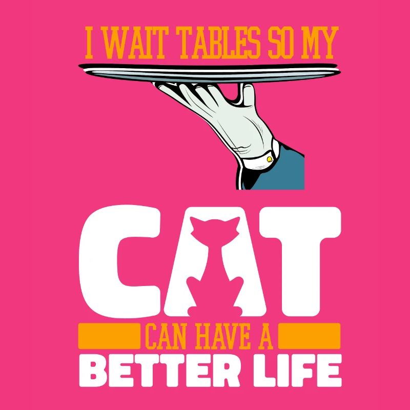 Kellner Kellnerin Katze