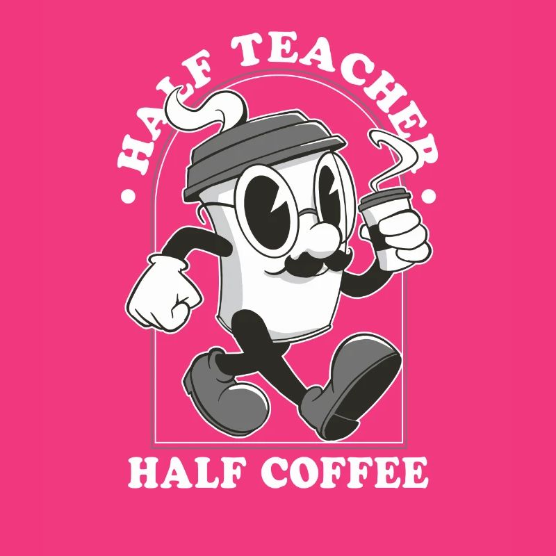 Halbkaffee halbe Lehrer Geschenk lustiger halbe Le