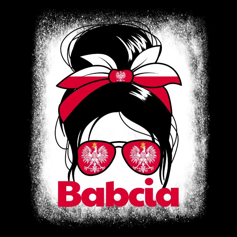 Babcia Polnische Großmutter Messy Bun Oma Babcia