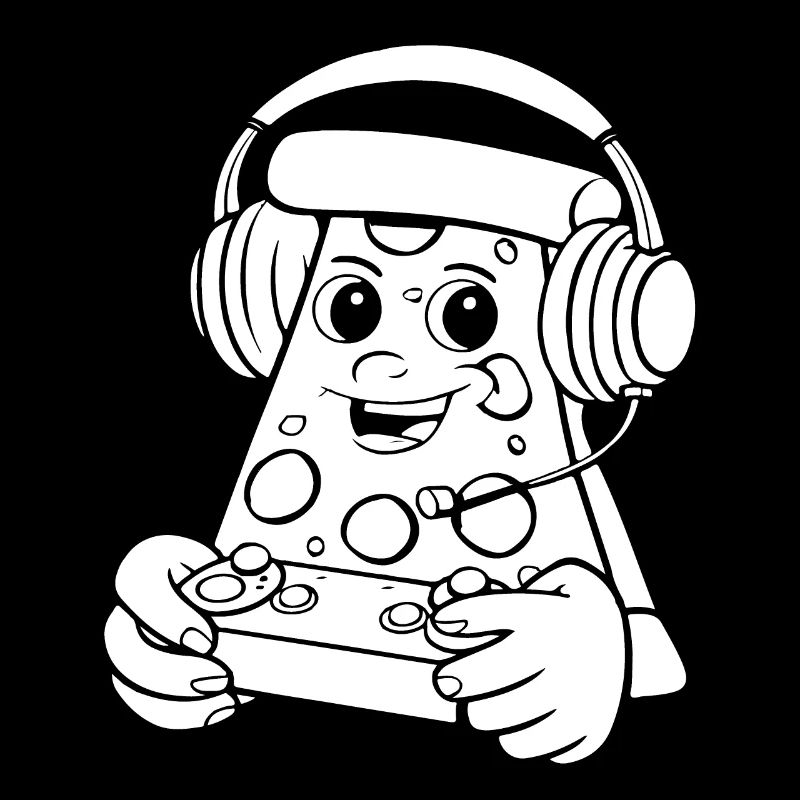 Gamer Gaming Pizza Gaming Controller
