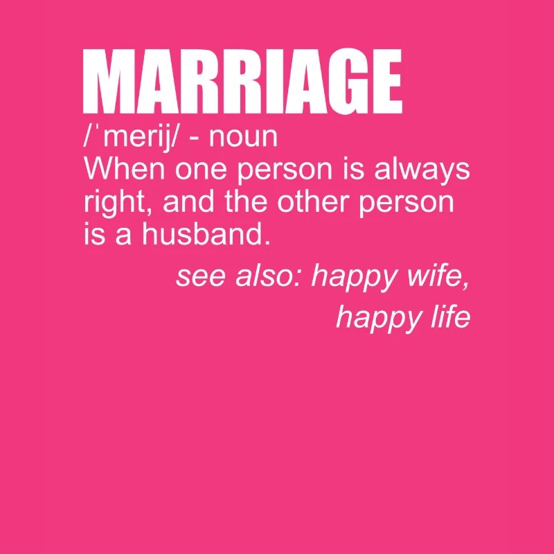 Lustige Ehe-Definition-Ehemann-Ehefrau-Ehe