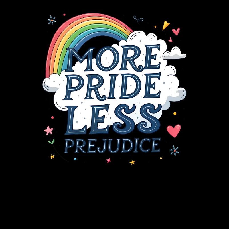 More Pride Less Prejudice Rainbow Pride Mon