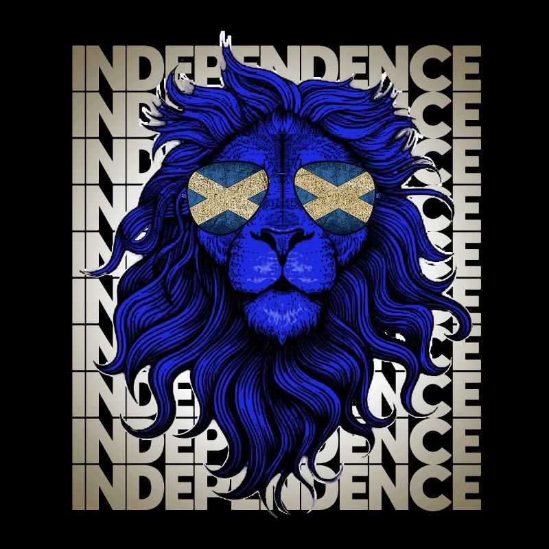Scottish Independence - Lion wearing Saltire with