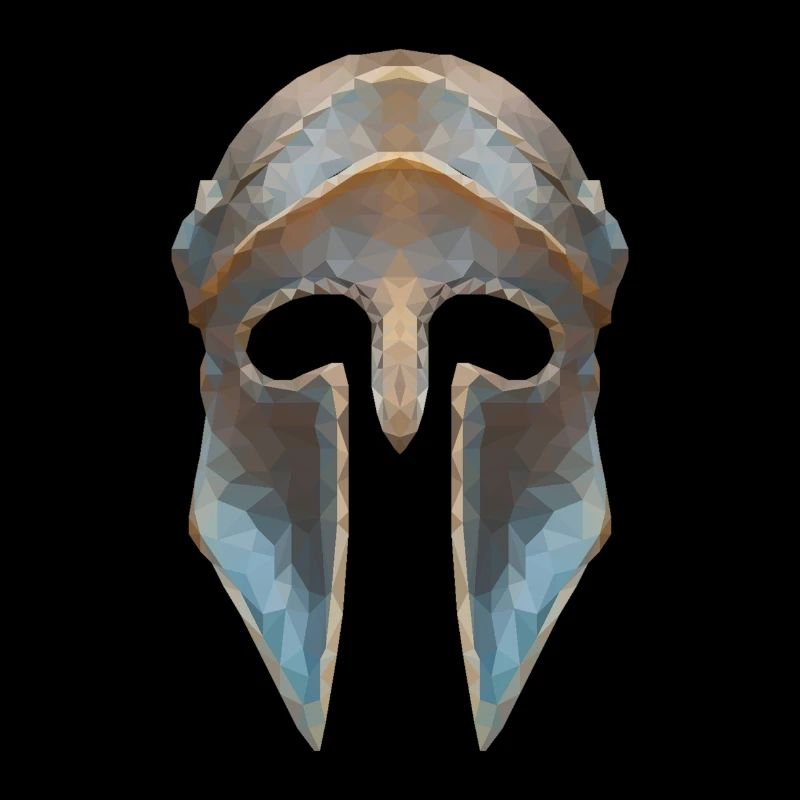 Gladiator's helmet low polygon effect