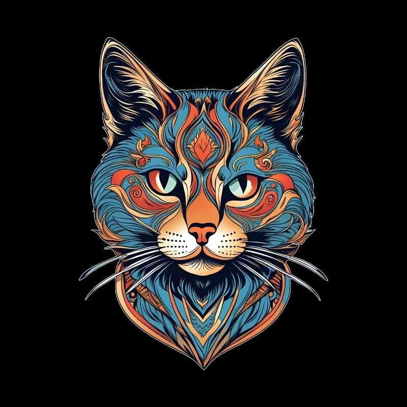 Grafisches Porträt einer Katze