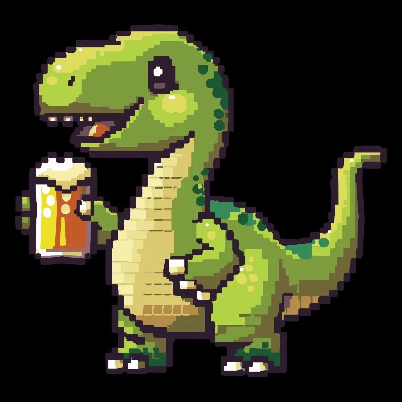 Dinosaurier brontosaurus Pixel Bier