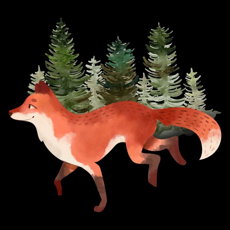 Fuchs Kunst Orange Wald Natur wild Wolf Liebhaber
