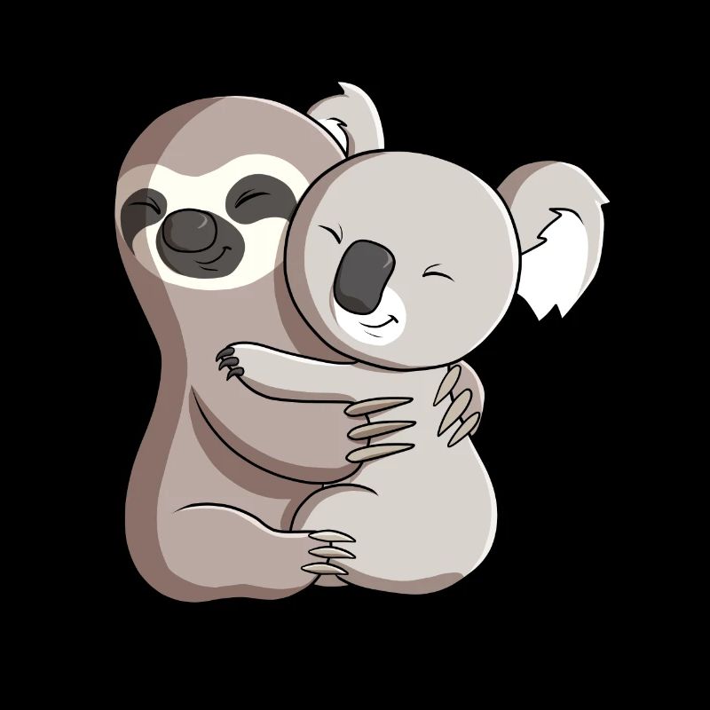 Sloth and Koala Hug