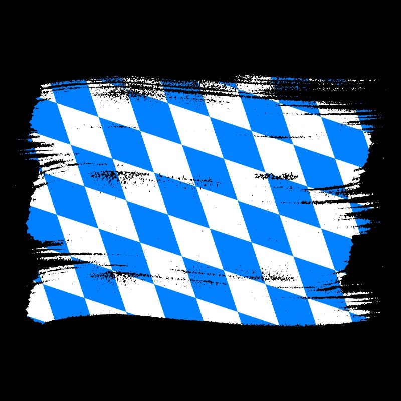 Drapeau de la Bavière Utilisé Look Drapeau Bavarois Vintage