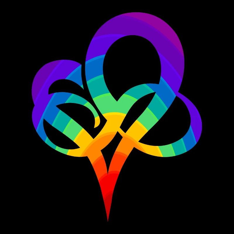 Colorful LGBTQ heart symbol polyamory gift