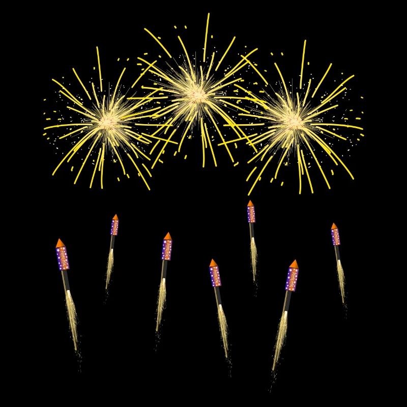 Feux d'artifice et fusées