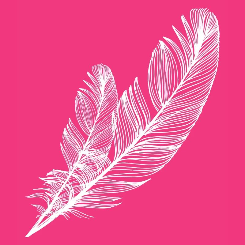 small and large feather