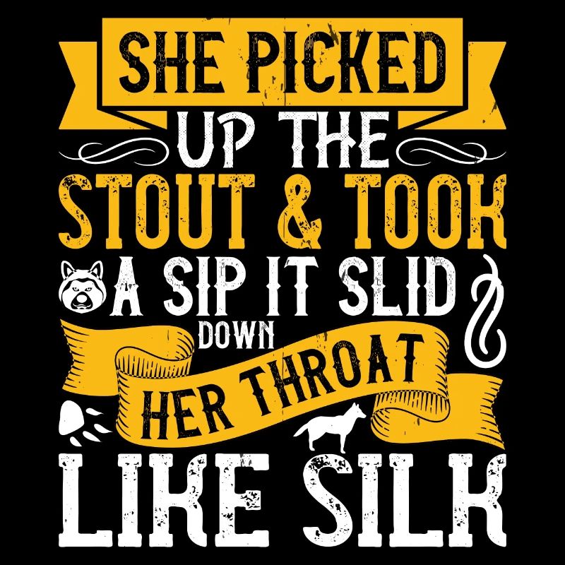Elle a ramassé le stout et a pris une gorgée. Il a glissé