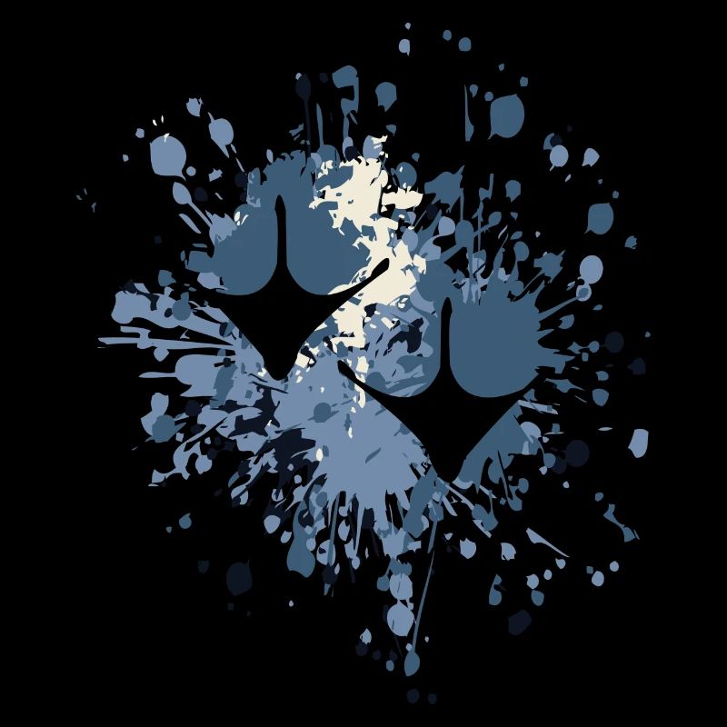 Éclaboussure de couleur d'empreinte de canard