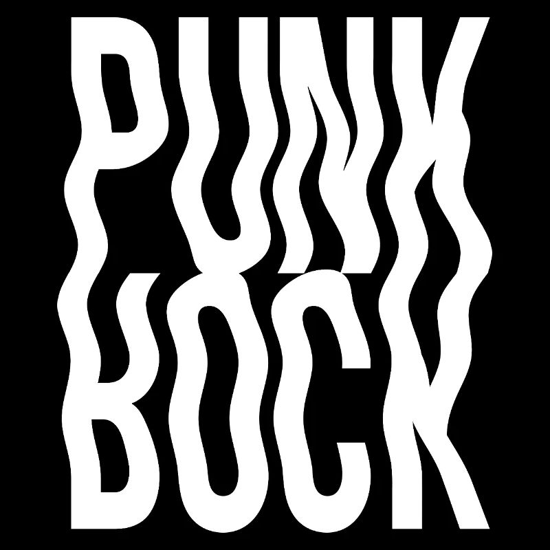 bold and wavy punkrock logo design