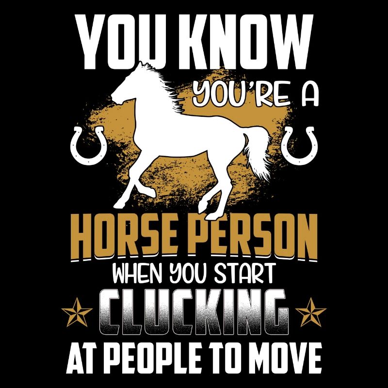 Vous savez que vous êtes une personne de cheval
