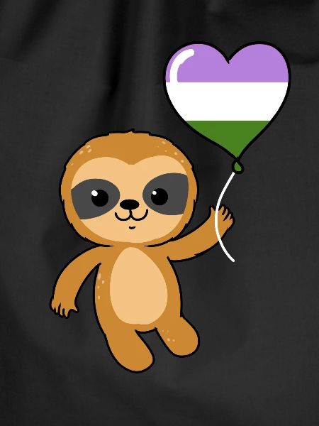 Sloth Heart Balloon Genderqueer