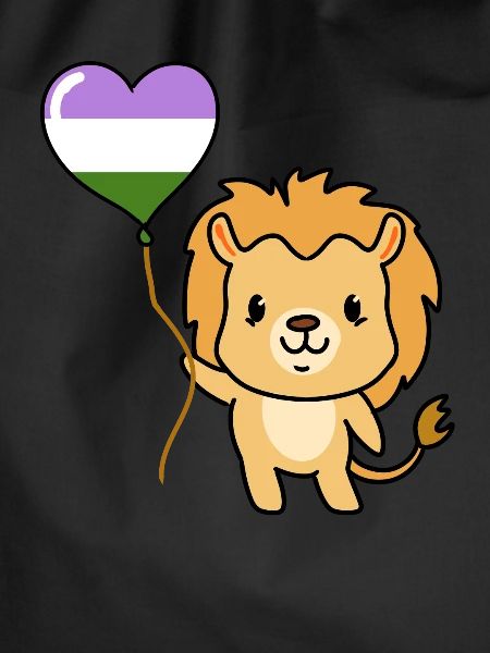 Lion Balloon Genderqueer Pride