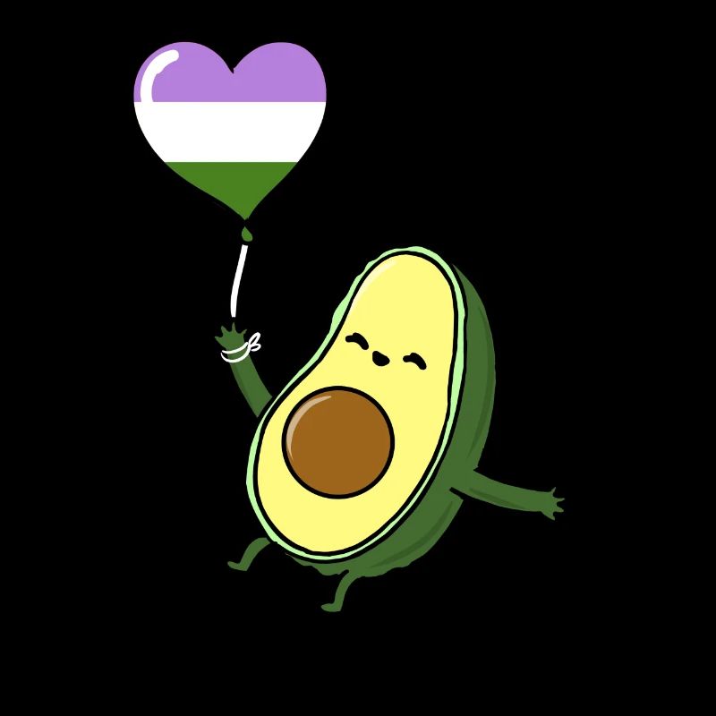Avocado Balloon Genderqueer Pride