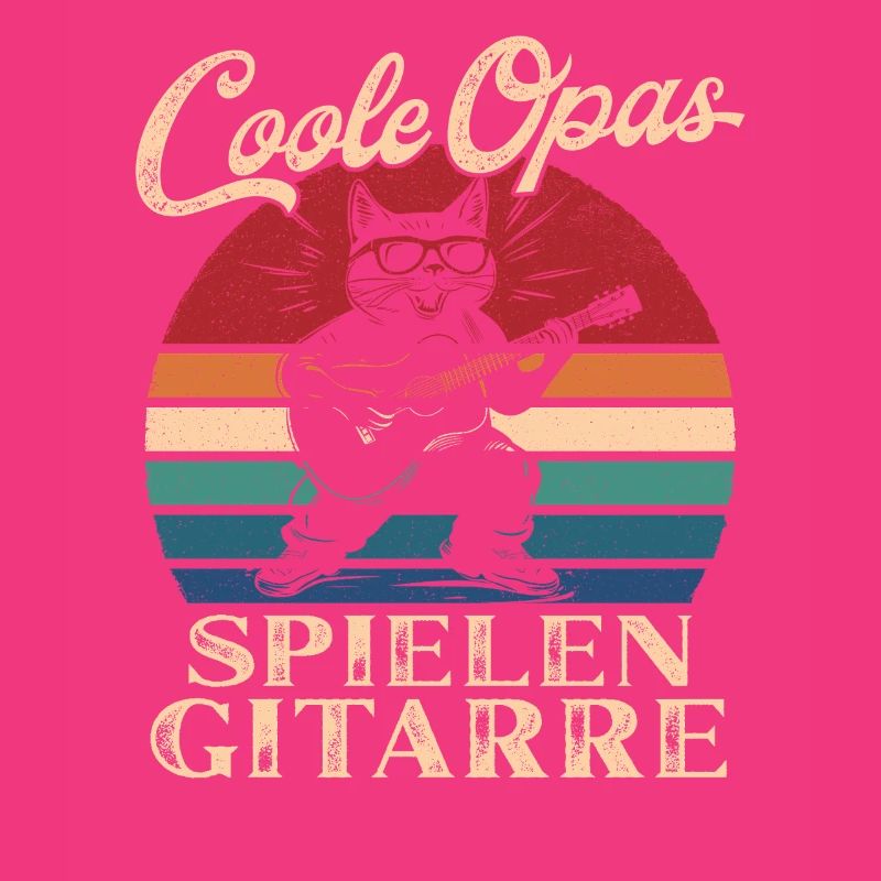 Coole Opas spielen Gitarre Retro Großvater