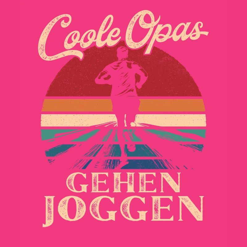 Coole Opas gehen Joggen Retro Großvater