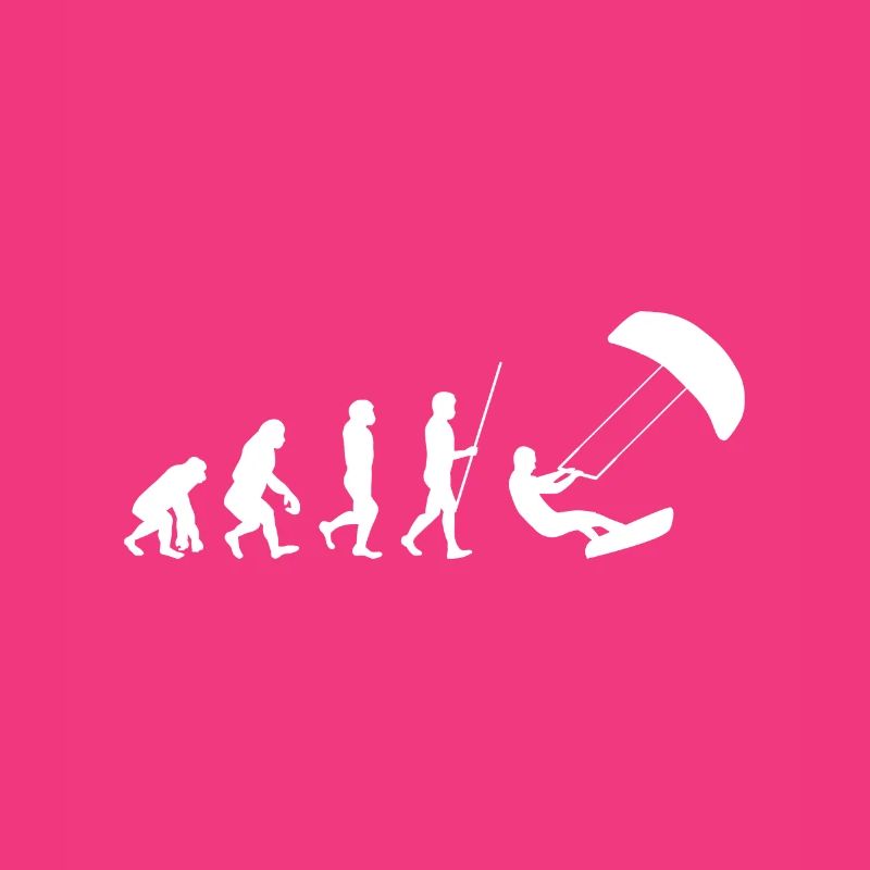 Kitesurfing Human Evolution Funny Kitesurfer Joke