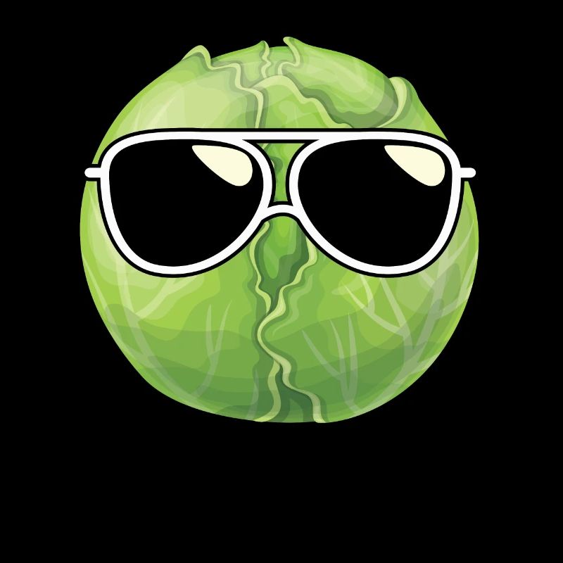 Brussels sprouts with sunglasses