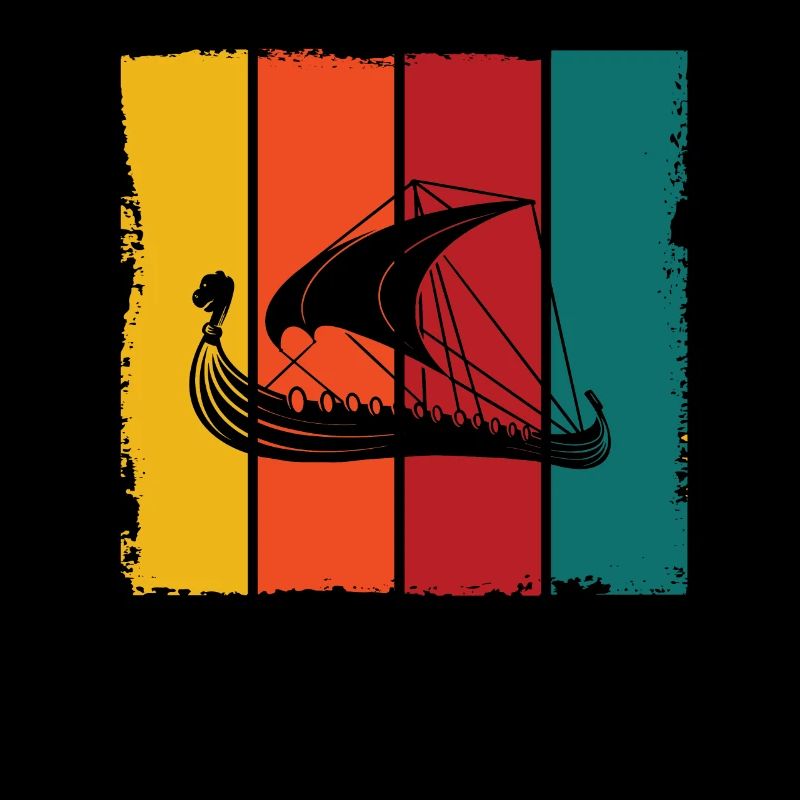 Retro Viking Ship