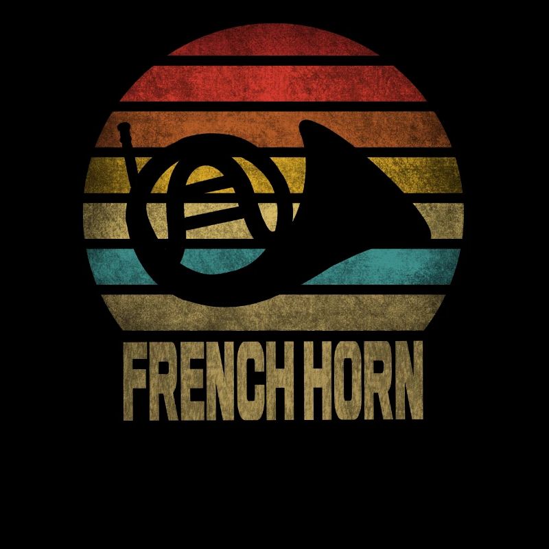 Français Instrument de cor Retro Sunset