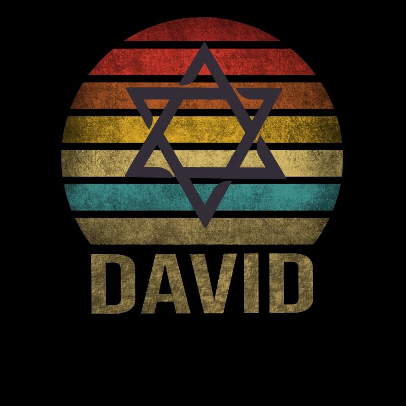Étoile juive de David Religion Rétro Coucher de soleil