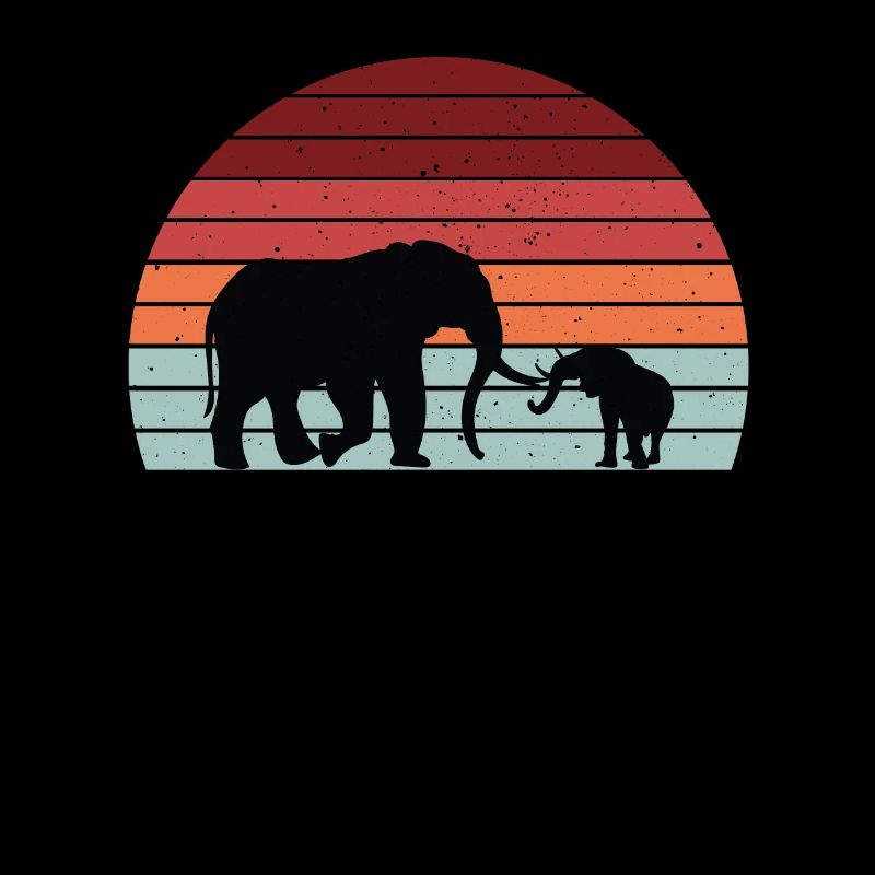 Éléphants Maman et Bébé