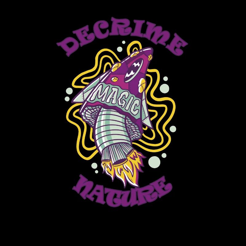 Decrime Nature Coloré Magic Mushroom Rocket