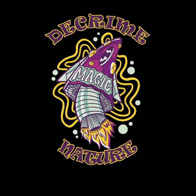 Decrime Nature Coloré Magic Mushroom Rocket